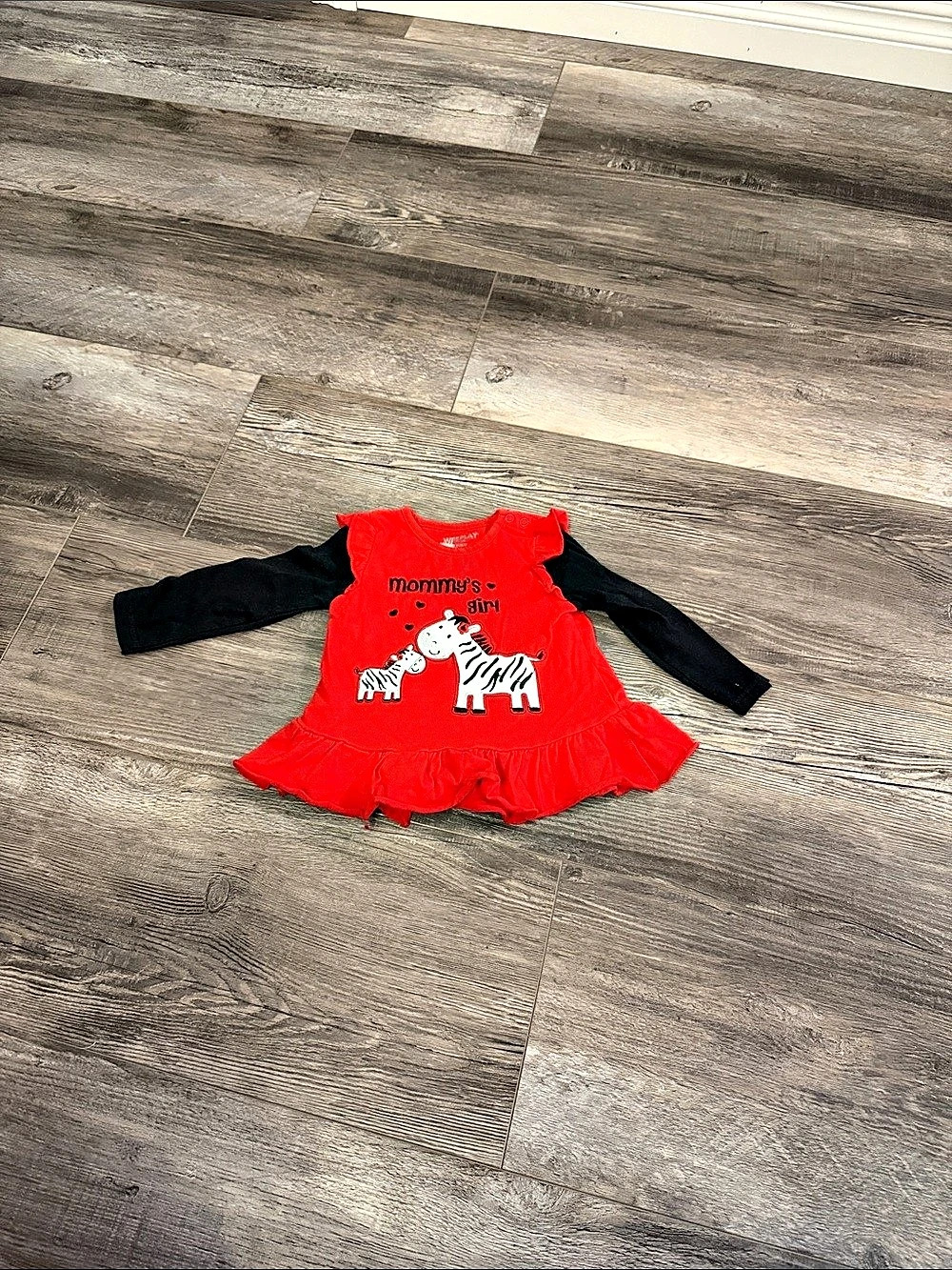 Weeplay Girls Animal Print Dress Red & Black Size 18